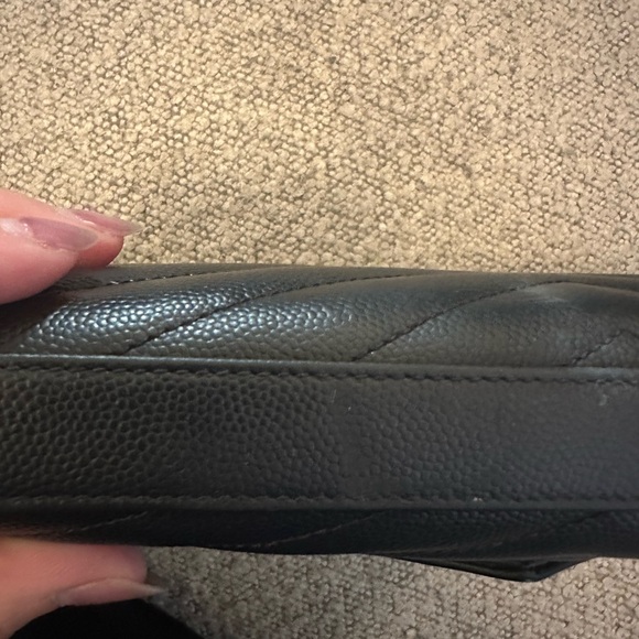 SAINT LAURENT Cassandre Chain matelassé textured-leather wallet - Picture 9 of 14